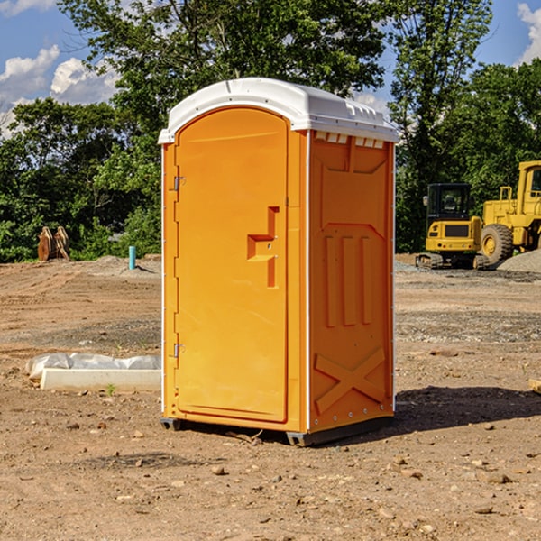 how often are the portable restrooms cleaned and serviced during a rental period in Tuscarora Michigan